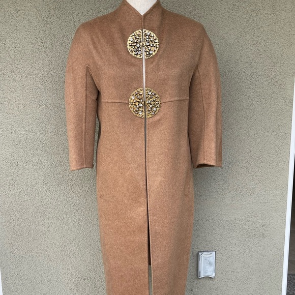 NEW Saks Fifth Avenue cashmere evening topper coat - Picture 3 of 12